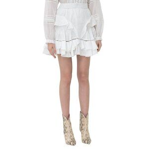 New MARANT ETOILE Size 40 Moana skirt JU0025FA-A1J54E white